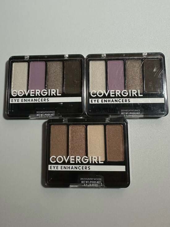 CoverGirl Other - Lot of 3 CoverGirl Eye Enhancers 4-Kit Eyeshadow Palettes, 203 & 215